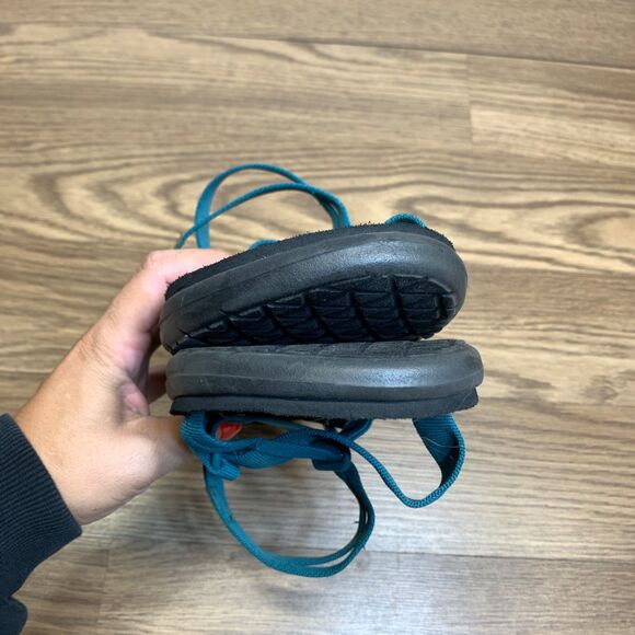 Teva Voya Sandals Women's 8 Blue Teal Slide  Strappy Comfort Flip Flop Beach - Picture 5 of 9